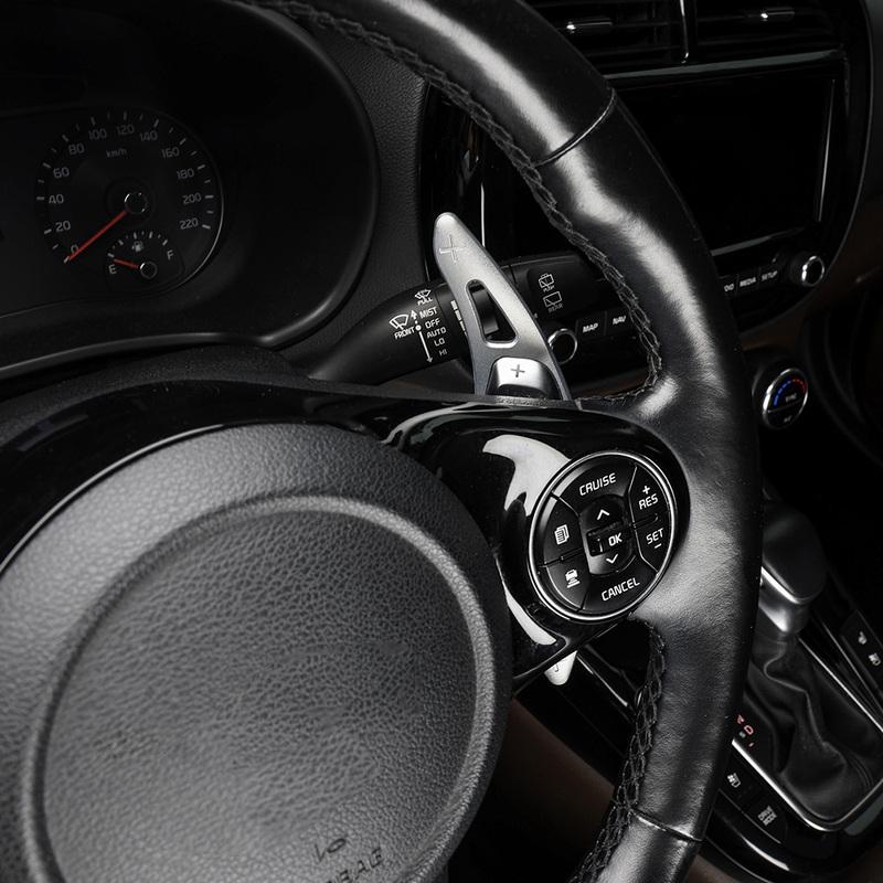Для KIA Soul   Аксессуары 2 шт. Алюминиевые подрулевые переключатели Лепестки переключения передач Расширители на руль Автоаксессуары LHD/RHD