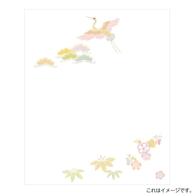 Красота кимоно Каиси Дизайн журавля 175мм х 145мм 20 листов №3001