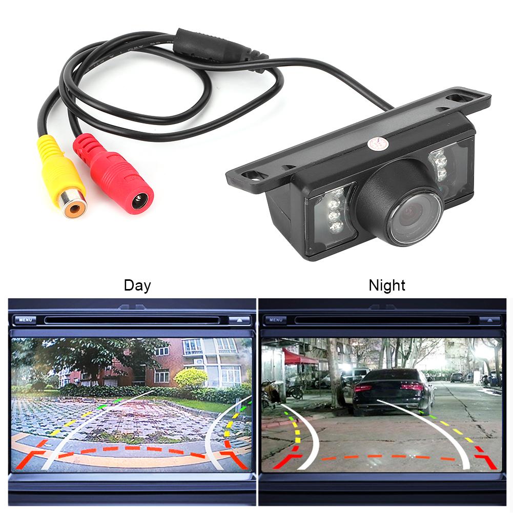 Car View Rear Camera 7LED Night Vision CCD Waterproof Short Plate Reversing Parking Monitor Universal