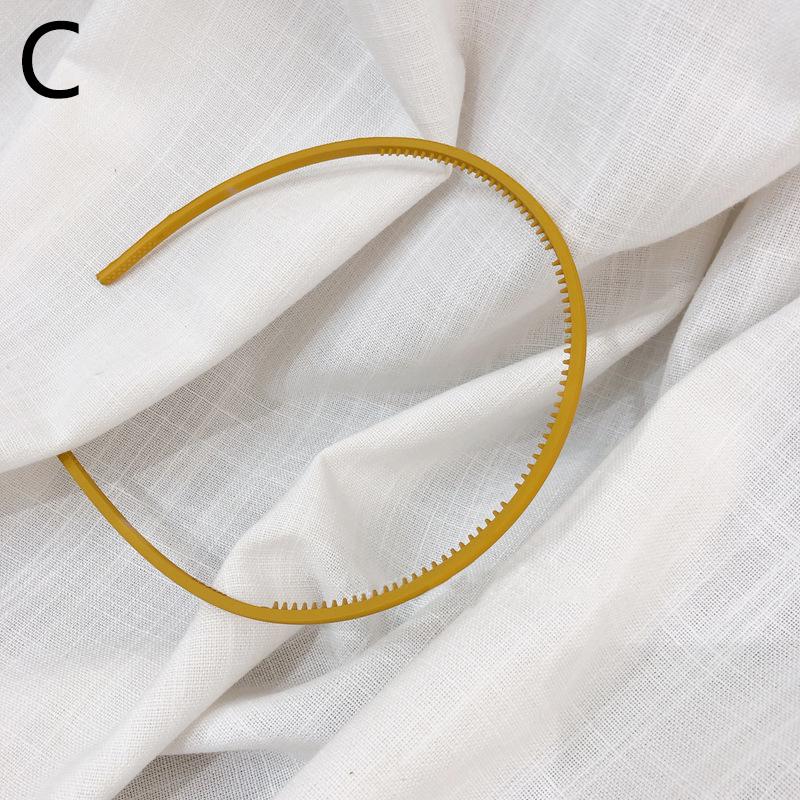 Woman Girls Anti-Slip Hair Hoop Headwear Fashion Plastic Thin Headband Resin Hairbands Frosted Hair Accessories