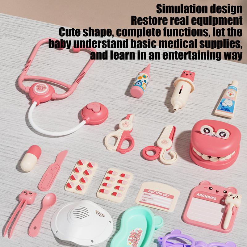 Детский набор доктора, ролевая игра, сумка с медицинскими инструментами со стетоскопом, настоящий стоматологический набор, ролевая игра, образовательный набор доктора для детей