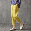 2025 Summer Women's Plus Size Loose Cotton Linen Harem Pants