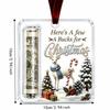 Hanging Christmas Cash Gift Ornament Acrylic Treat Holder Ornament Cash Gift Box  for Holiday Decor