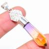 Bi-Color Tourmaline 925 Sterling Silver Jewelry Pendant 2.17" t7T62