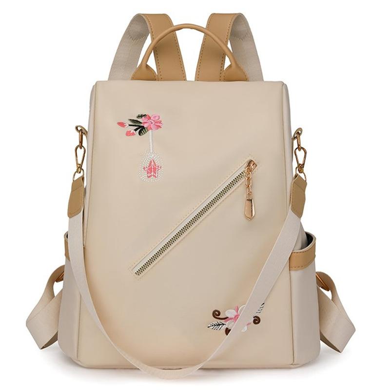 Водоотталкивающий рюкзак, женский рюкзак с вышивкой, противоугонный дорожный рюкзак