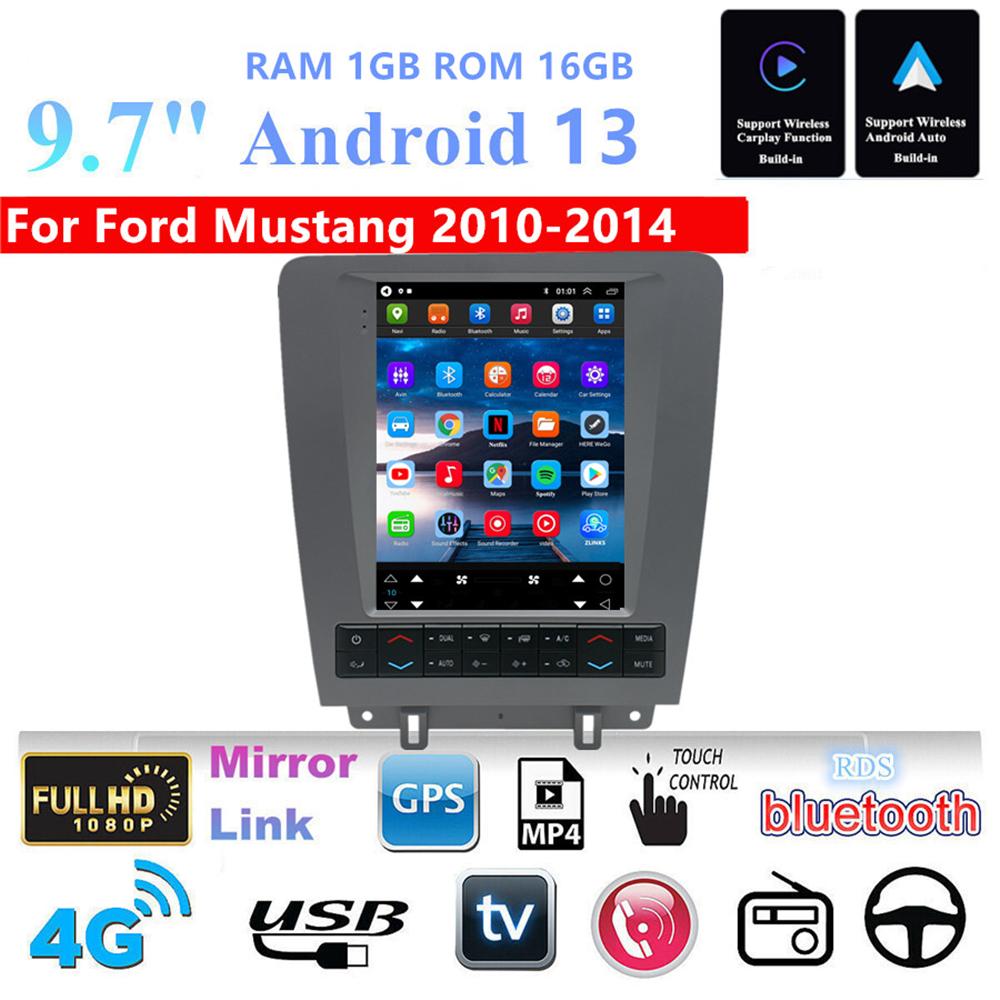 9,7'' Android 13 Carplay Автомагнитола Радио Навигация GPS Для Ford Mustang 2010-2014