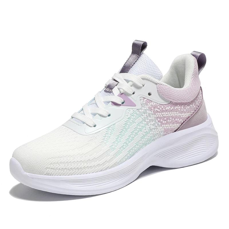 Non Leather Casual Sneakers Luxury Shoes High-Quality Female Shoes Vulcanize Round Toe Shoes Teniski Tennis Lovers Tennis Knit