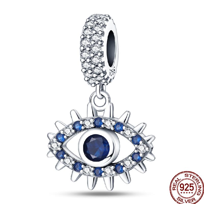 Copper Cross Bible Dove Holy Blessing Demon Eye Shiny Charm Bead Fit Pan Original Bracelet Diy Exquisite