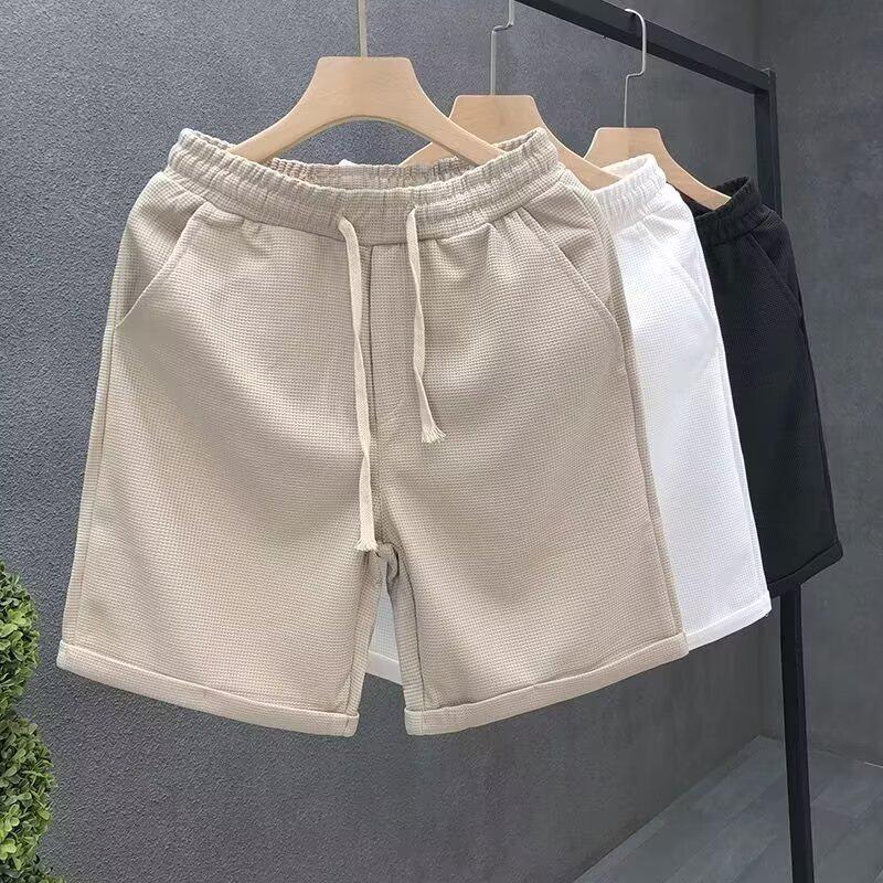 Мужские однотонные повседневные летние шорты до колена 2024 - Новая универсальная спортивная одежда