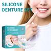 Soft Upper and Lower Dentures Silicone Teeth Brace Hot Silicone Denture Kit  for Men and Women