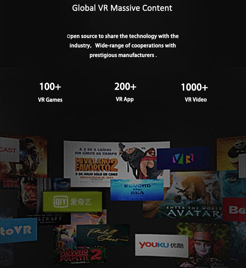 3D VR Glasses Virtual Reality Headset Bass Stereo Surround Headphone Games Movie VR Headset Wide Angle for 4.5-6.7 Inches Smartphones Remote Gamepad