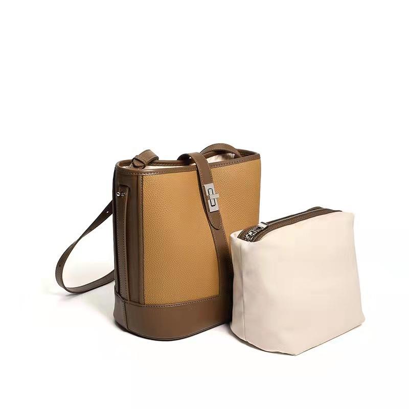 Высококачественная бархатная сумка-ведро с отделкой, OEM, большая вместимость, для поездок на работу, контрастного цвета, на плечо, через плечо