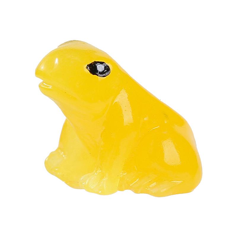 Colorful Luminous Frog Micro Landscape Figurine - Creative Resin Handicraft Jewelry Accessory