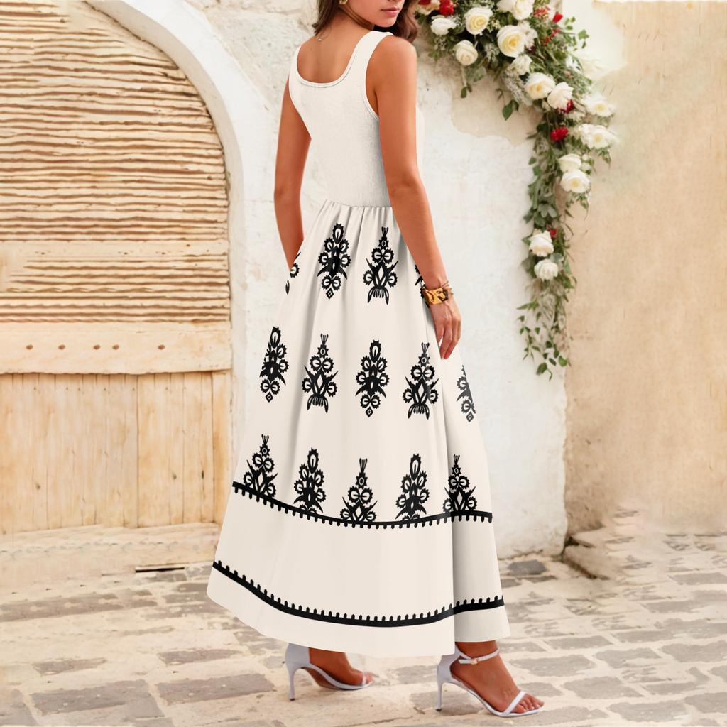 Women's Flowing Dresses Women's Summer Dresses Casual Long Dresses Cute Floral Long Dresses