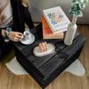 Creative Deco Lot de 3 Caisse en Bois Noir 50 x 40 x 30 cm | Caisse Rangement Bois | Caisse en Bois Vintage | Cagette en Bois