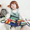 Детские Монтессори игрушки Развивающая доска для малышей Застежки Молния Пуговицы Шнуровка Обучающие игрушки Сенсорное развитие Игра для малышей