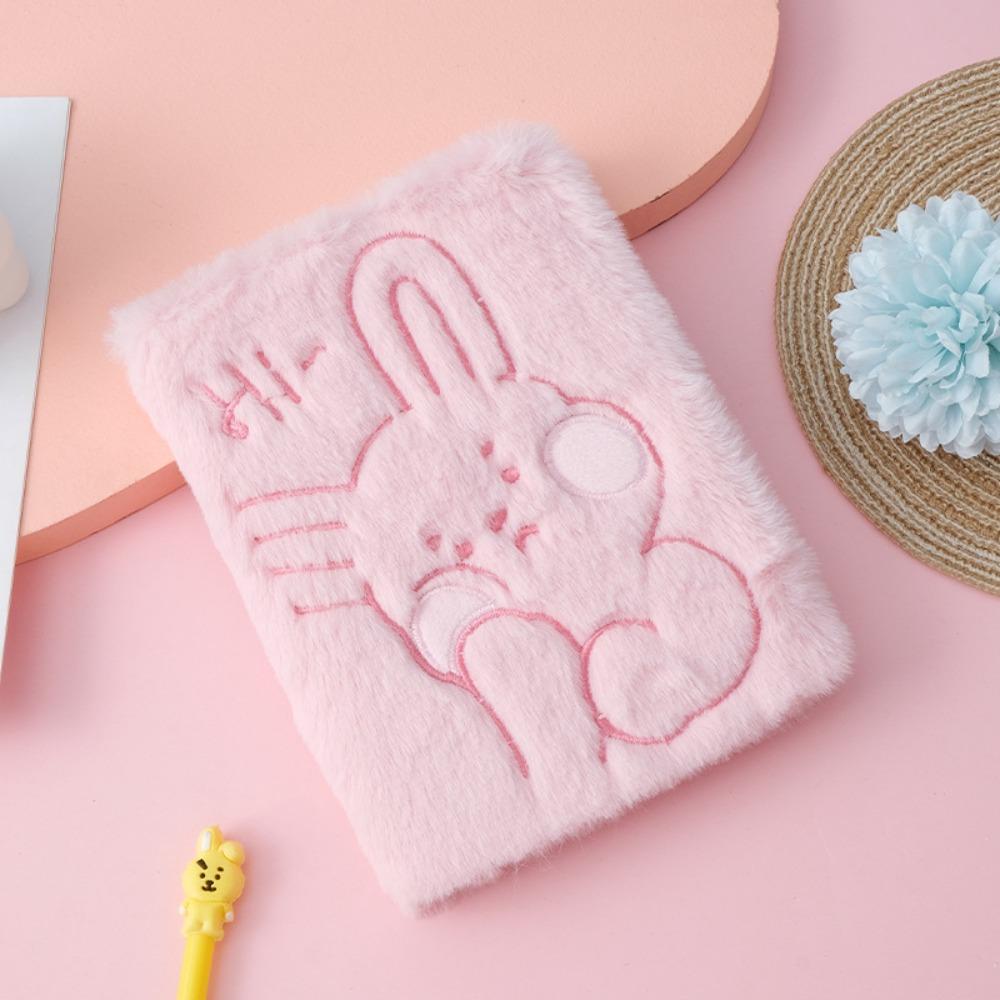 Unique Plush Embroidered Notebook Cute Plush Notepad Creative Personalized Notepad Girls