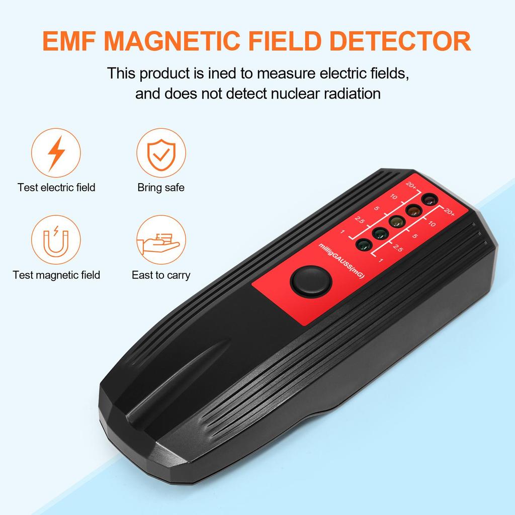 Handheld EMF Meter Portable Electromagnetic Radiation Detector Household Laboratory Hospital