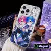 ReZero Rem Ram White Translucent MagSafe Mobile Phone Case for iPhone 17 16 15 14 13 12 11 X XR XS Air Pro Max Plus Cover