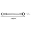 TONE Double Head Ratchet Box Wrench Width Across Flats 13 X 14 Mm RMFW-1314