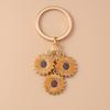 Милый Эмалированный Брелок-Подсолнух Женский Девочки Цветок Брелок Подвески для Декора Сумки DIY Ручная Работа Ювелирные Изделия Подарки