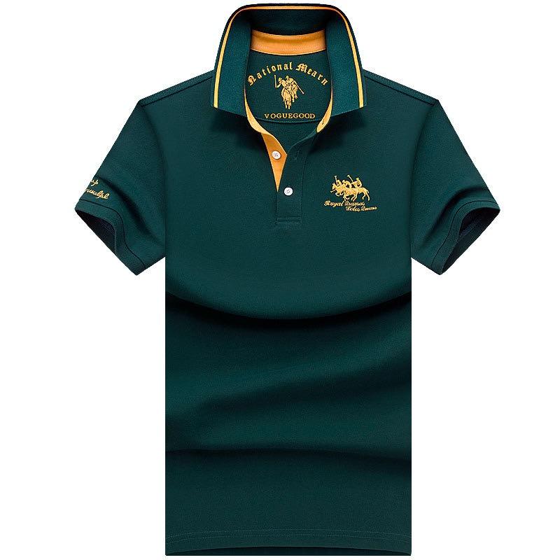 STORN Большой размер 6XL 100% Хлопок Мужские рубашки-поло С коротким рукавом Деловой повседневный Мужские футболки Вышивка Мужские футболки