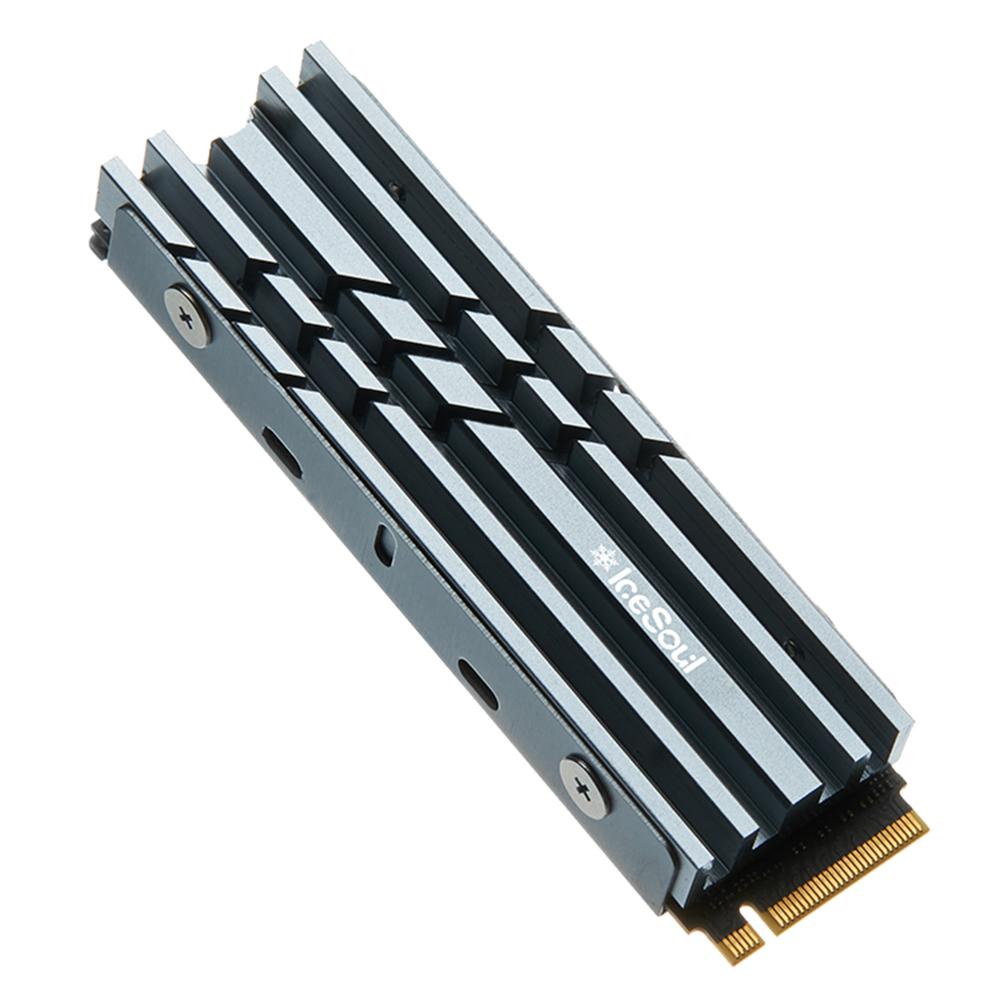 Aluminum Alloy Cooling Heat Sink PC Accessories CNC Solid State Hard Disk Radiator Double-sided Thermal Pad Replacement for PS5