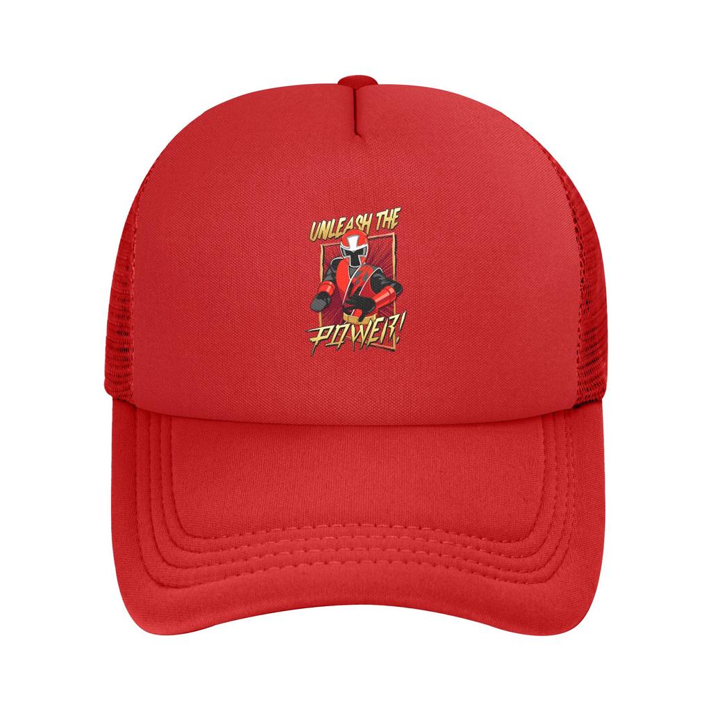 White Tiger Power Rangers Trucker Hat Adult Vintage Mesh Baseball Cap Polyester Breathable Sports Cap