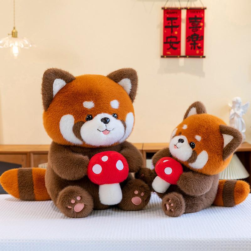 Panda Adorable Red Plush Toy Cute Girl Children Sleep Companion Gift Birthday