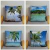 Декор для спальни, гостиной, пляжный пейзаж, кокосовая пальма, чехол для дивана, домашний декор, наволочка с принтом морской звезды и ракушки
