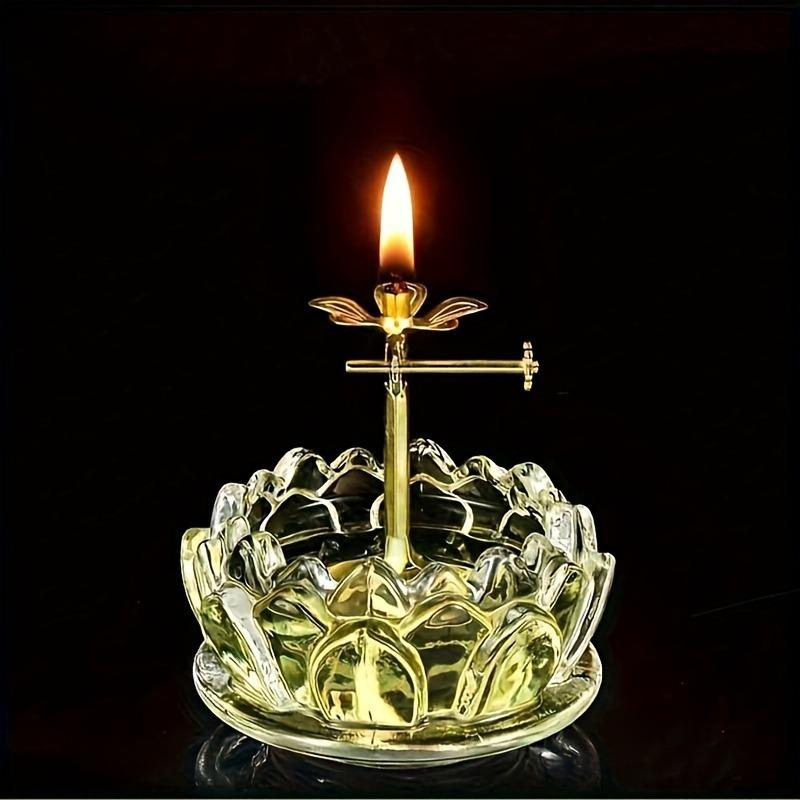 1шт регулируемая металлическая подставка для свечи - мини-масляная лампа, подсвечник, аксессуары с ручкой управления