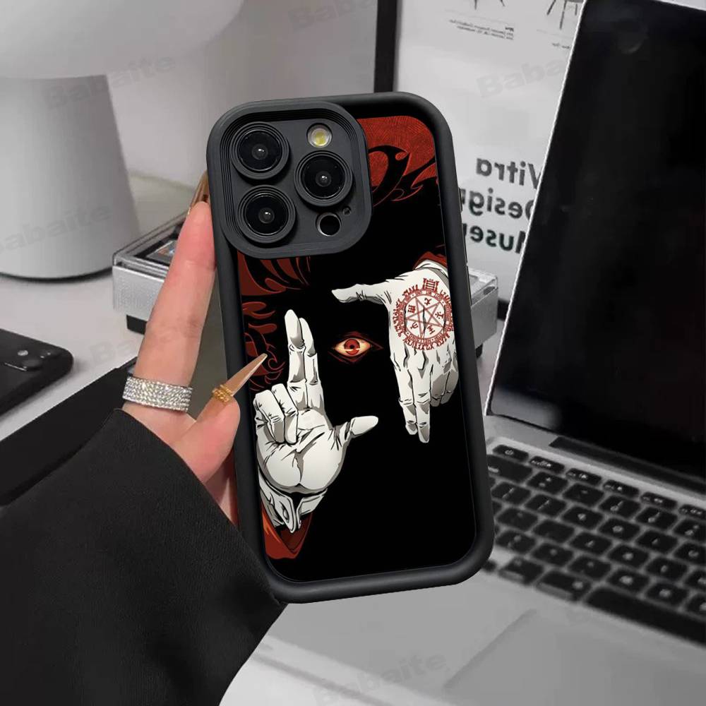 Хоррор Аниме Hellsing Для IPhone 17 15 13 12 11 14 Pro Max X XR XS 16 Plus Ударопрочная Конфетная Задняя Крышка