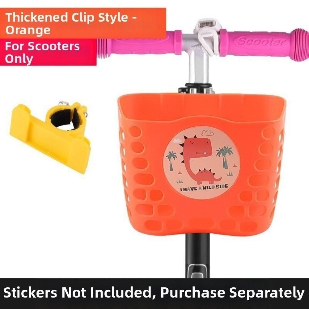 Cartoon Patten Children Kids Basket Plastic Scooter Handlebar Basket Bike Accessories