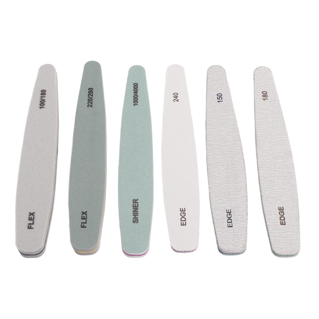 Nail File Professional Reusable Washable Curved Manicure Nail File Tool for Salon Pedicure