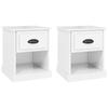 VidaXL Bedside Tables 2 Pcs Glossy White 39x39x47.5 Cm 816133