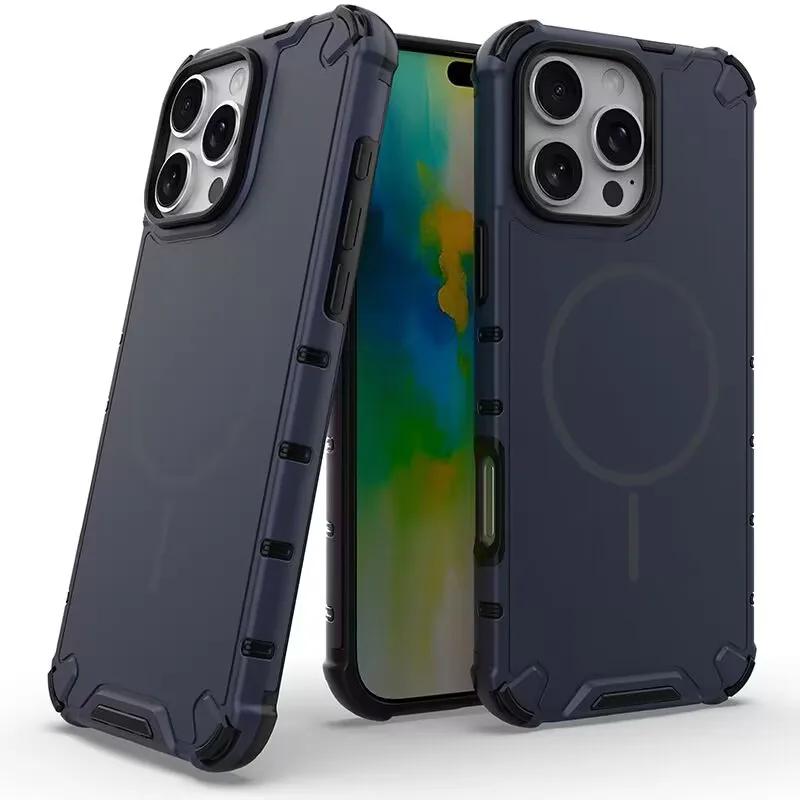 New and Cool Magnetic Wireless Charge Anti Drop Armor Case for IPhone 16 15 14 13 12 11 Pro Max Plus For Magsafe Case