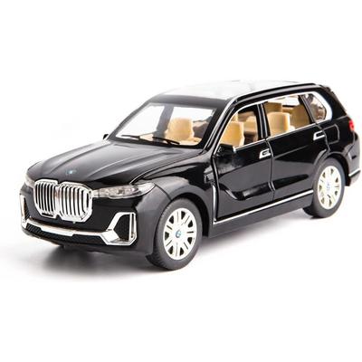 1:24 масштаба X7 SUV, металлическая литая под давлением модель автомобиля, игрушки из сплава с откатом, звуком и светом для детей, коллекция подарков для взрослых