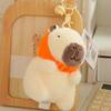 Strawberry Hat Persimmon Capybara Plush Pendant Keychain Backpack Decoration