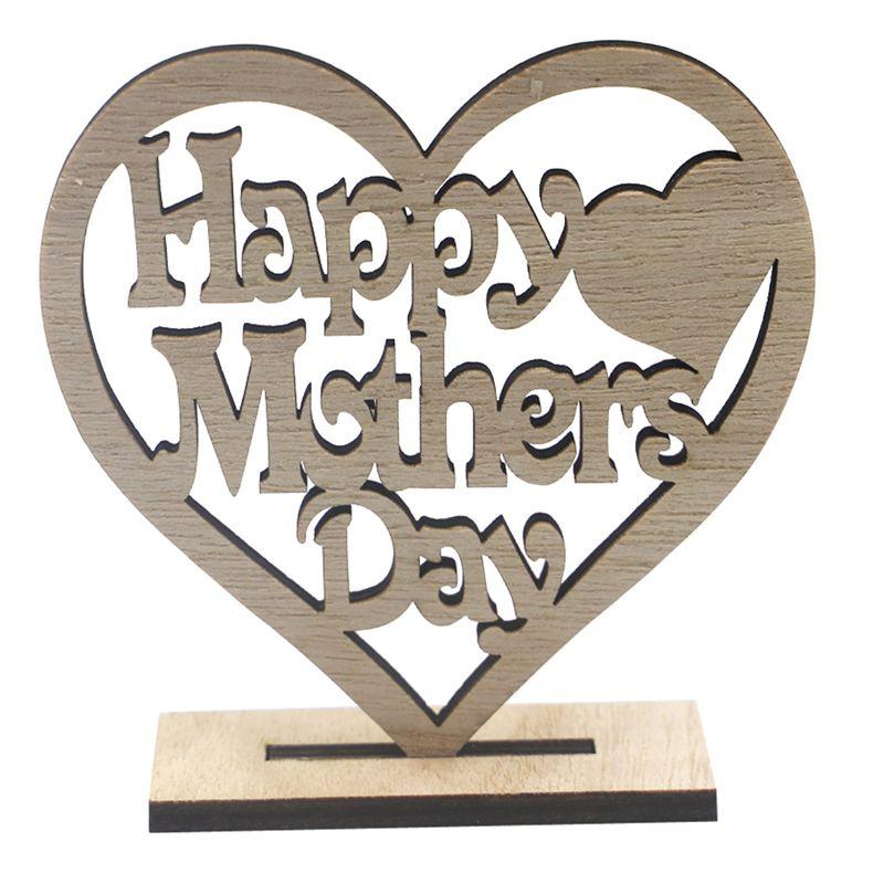 Beautifully Crafted Wooden Heart Plaque Perfect Happy Mothers Day Gift Decor