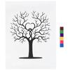 Fingerprint Tree DIY Guest Signature Sign‑In Book Canvas Thumbprint Painting