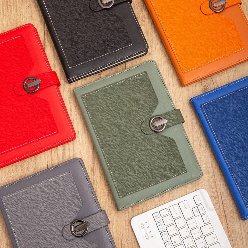 Magnetic Suction Buckle Business Office Notebook 200 Pages Diary Notepad Agenda Organizer