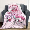 1pc Sweet, Kuromi.MyMelody RV Blanket, Digital Printed Flannel Blanket, Multi-Purpose Four Seasons Hypoallergenic Quilt for Sofa, Bed, Offic