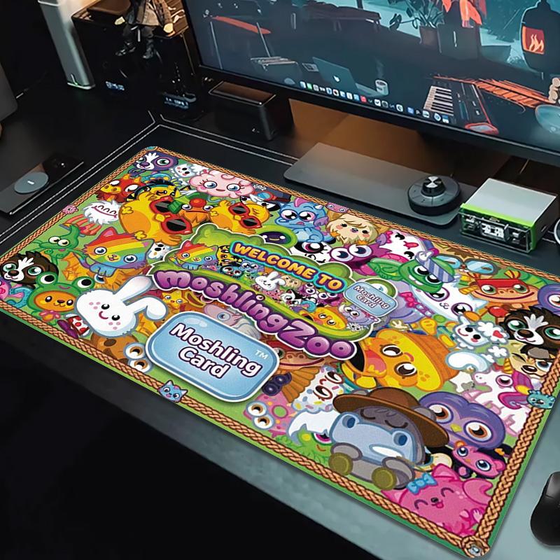 Moshi Monsters Color Mouse Pad Large Gaming Table Cushion Non-slip Laptop Tablet Big Mousepad XXL Mat Mini PC Playmat With Lock edge