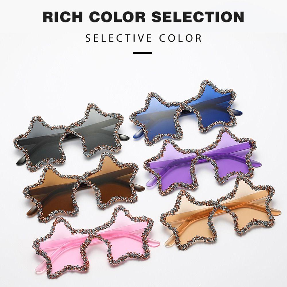 Colorful Star Shaped Sunglasses UV400 Protection Halloween Glasses Shades Dance/Party/Halloween