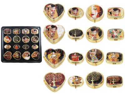 Zestaw 16 Puzdereek Mix Gustav Klimt Display Pudełko Na Biżuterię Prezent