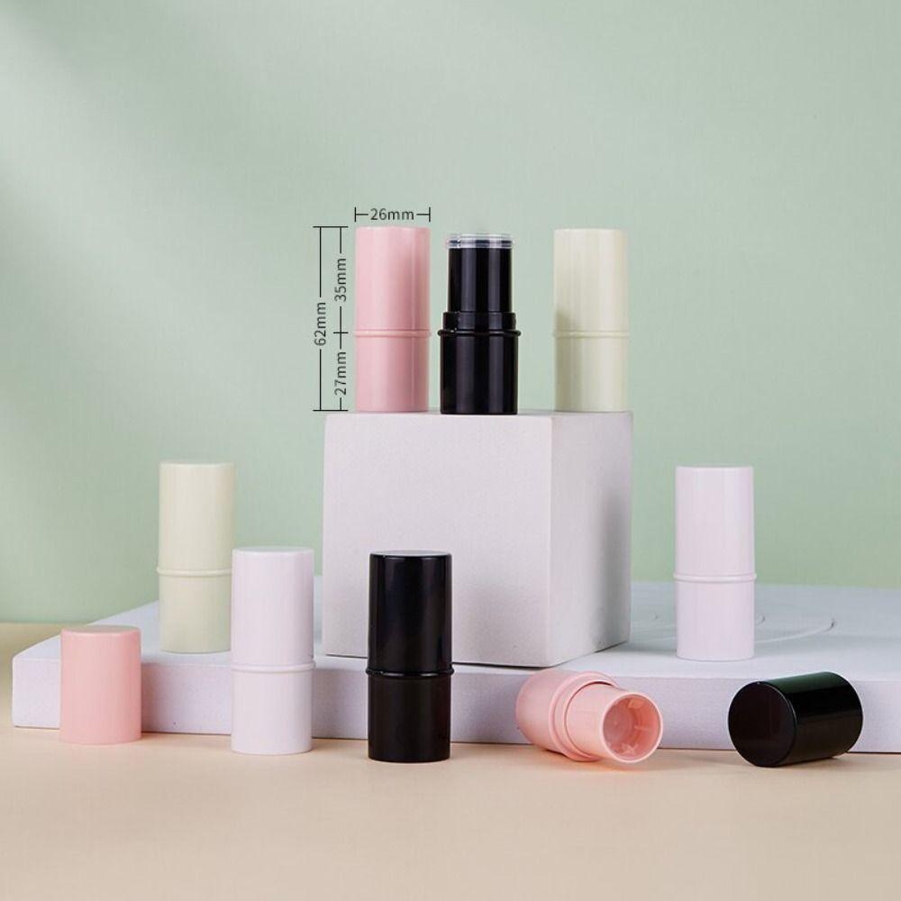 ABS Refillable Lipstick Tube Durable Lip Balm Container Practical Solid Ointment Bottle