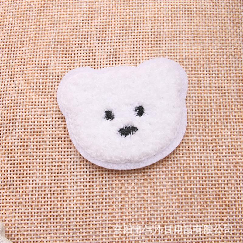 Bear Head Embroidery Sticker, Luggage, Clothing Accessories, Decorative Label, Towel Embroidery, Animal Head Self-Adhesive Patch, Underwear Sticker