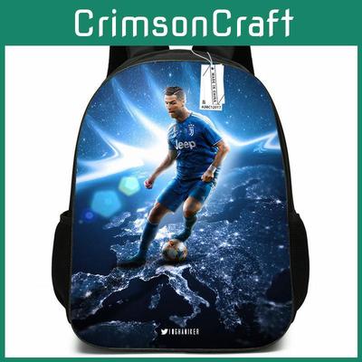 Рюкзак с принтом на тему Криштиану Роналду, уличный, дышащий, студенческий школьный рюкзак