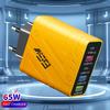 Type C Charger Total 65W Muti 5 Ports PD USB Fast Charging Mobile Cell Phone Quick Wall Adapter for IPhone 15 Pro Max Samsung