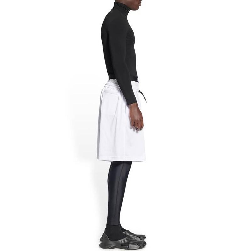 Balenciaga Technical-Mesh Jersey Swim Shorts 'White' Men's 6983174C0B49000